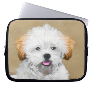 Lhasa Apso Puppy Painting - Cute Original Hund Art Laptop Fodral