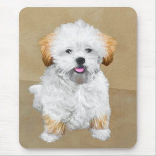 Lhasa Apso Puppy Painting - Cute Original Hund Art Musmatta