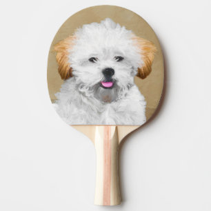 Lhasa Apso Puppy Painting - Cute Original Hund Art Pingisracket
