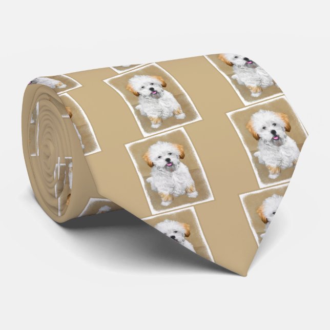 Lhasa Apso Puppy Painting - Cute Original Hund Art Slips (Rullad)