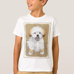Lhasa Apso Puppy Painting - Cute Original Hund Art T Shirt