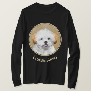 Lhasa Apso Puppy Painting - Cute Original Hund Art T Shirt