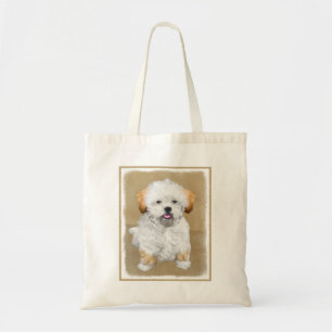 Lhasa Apso Puppy Painting - Cute Original Hund Art Tygkasse