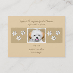 Lhasa Apso Puppy Painting - Cute Original Hund Art Visitkort