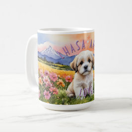 Lhasa Apso Puppy Sunrise Combo Mugg