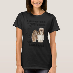 Lhasa Apso Quote Mamma Pappa Älskare Print Bark Le T Shirt
