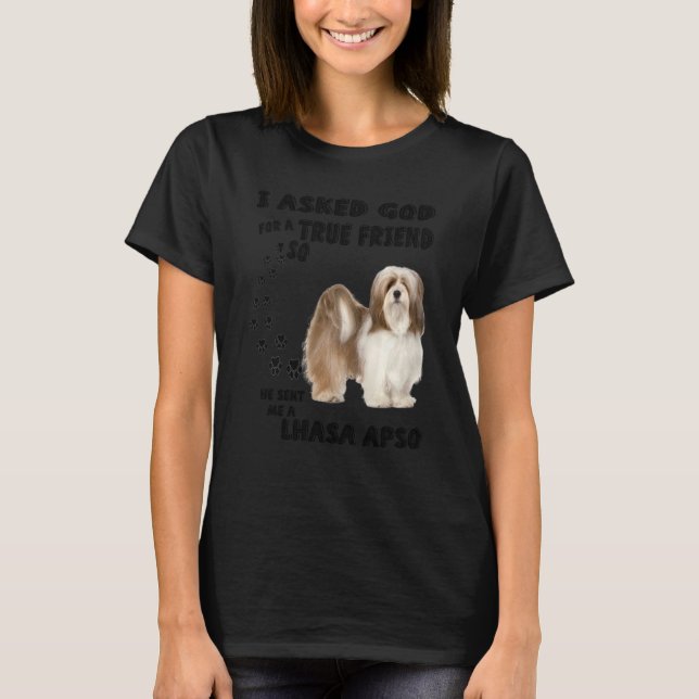 Lhasa Apso Quote Mamma Pappa Älskare Print Bark Le T Shirt (Framsida)