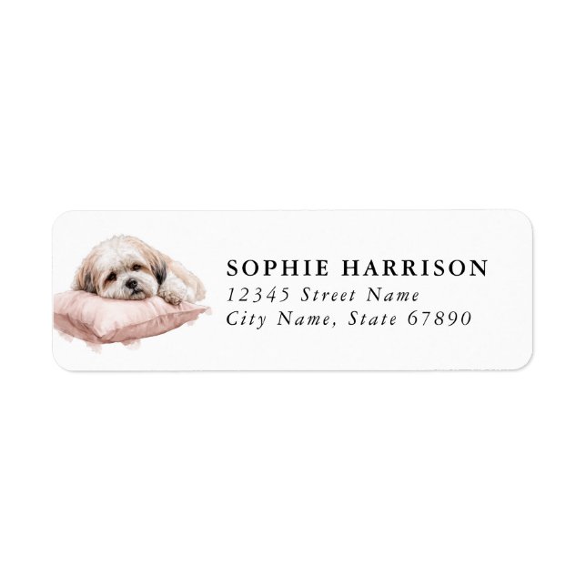 Lhasa Apso Returadressetiketter Returadress Etikett (Framsidan)