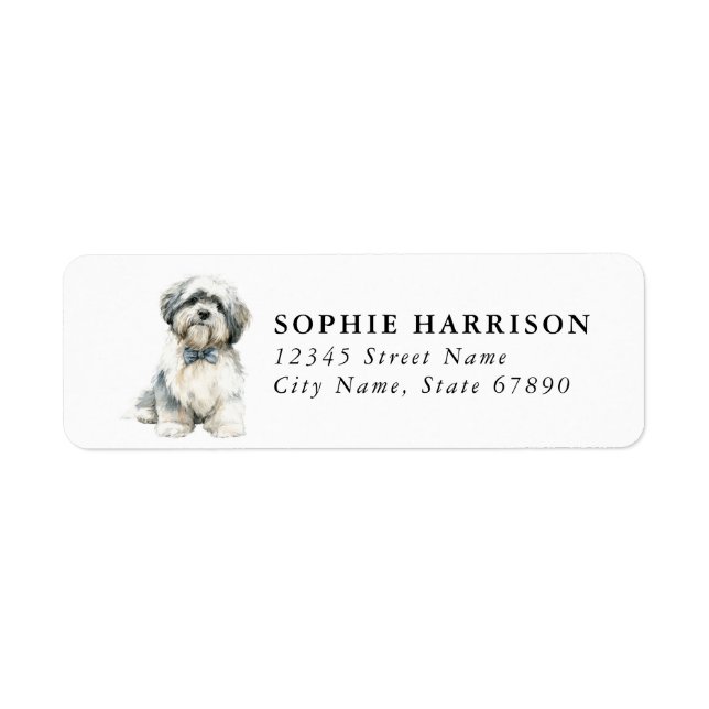 Lhasa Apso Returadressetiketter Returadress Etikett (Framsidan)