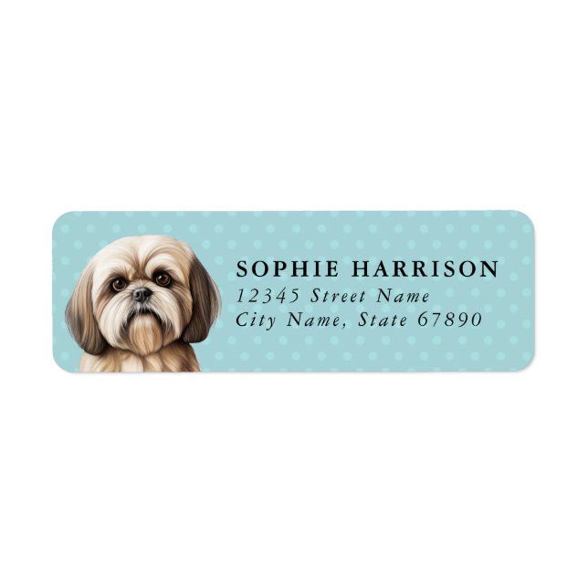 Lhasa Apso Returadressetiketter Returadress Etikett (Framsidan)