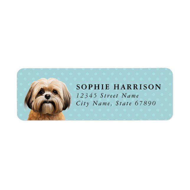 Lhasa Apso Returadressetiketter Returadress Etikett (Framsidan)
