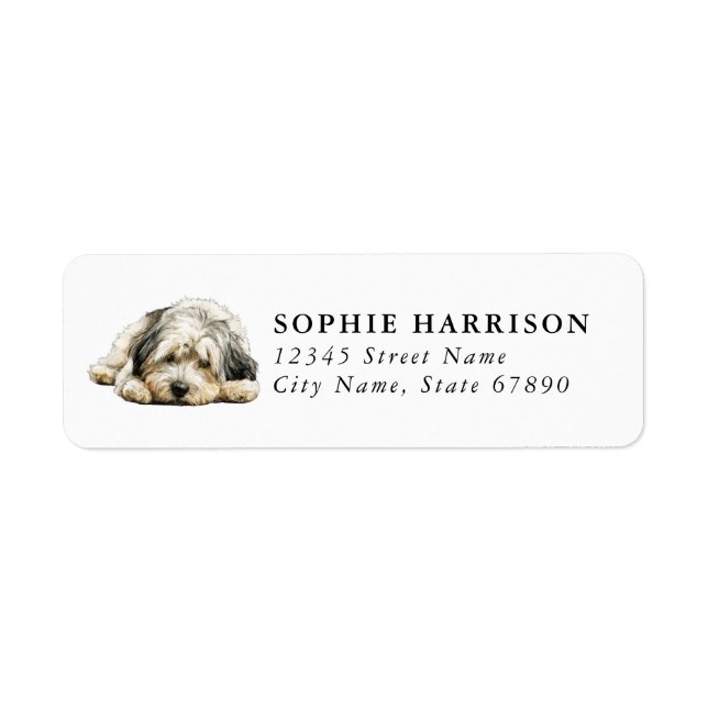 Lhasa Apso Returadressetiketter Returadress Etikett (Framsidan)