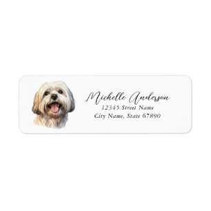 Lhasa Apso Returetiketters Returadress Etikett