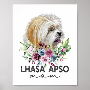 Lhasa Apso Shirt Gifts Hund Mamma Poster