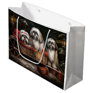 Lhasa Apso Snowy Sleigh Juldekretet