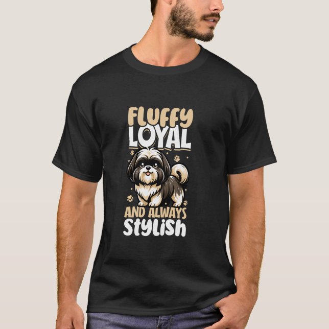 Lhasa Apso T Shirt (Framsida)