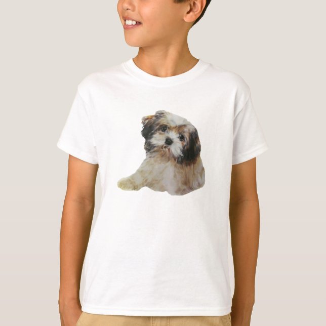 Lhasa Apso T-shirt (Framsida)