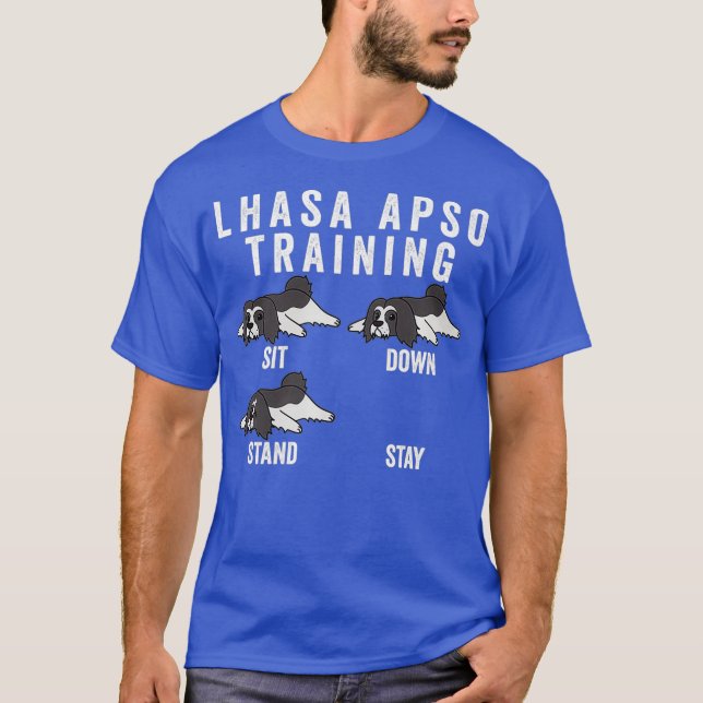 Lhasa Apso Training Hund Premium T Shirt (Framsida)