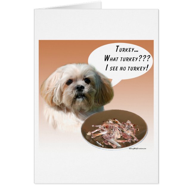 Lhasa Apso Turkiet Hälsningskort (Framsidan)