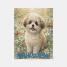 Lhasa Apso Valp Fleecefilt