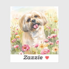 Lhasa Apso Watercolor Sticker Klistermärken