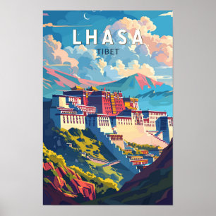 Lhasa Tibet Resa Konst Vintage Poster