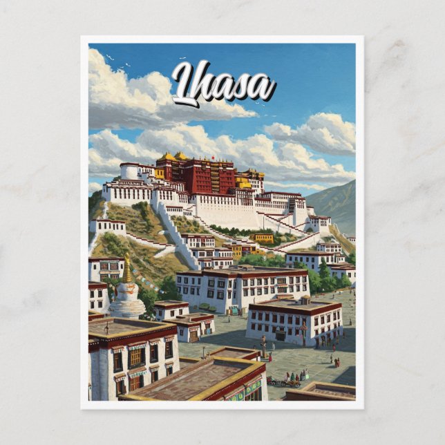 Lhasa Tibet Vykort (Framsida)