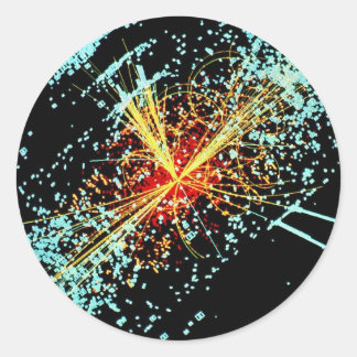 LHC-kollision Runt Klistermärke