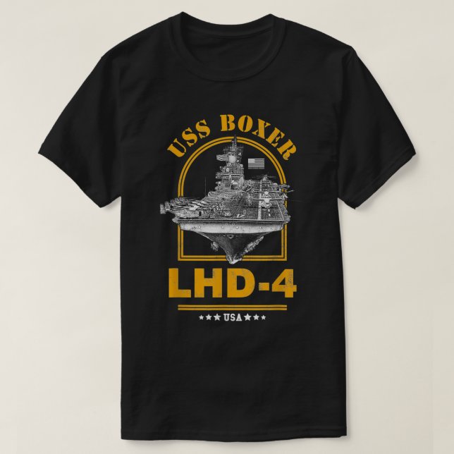 LHD4 USS Boxer T Shirt (Design framsida)