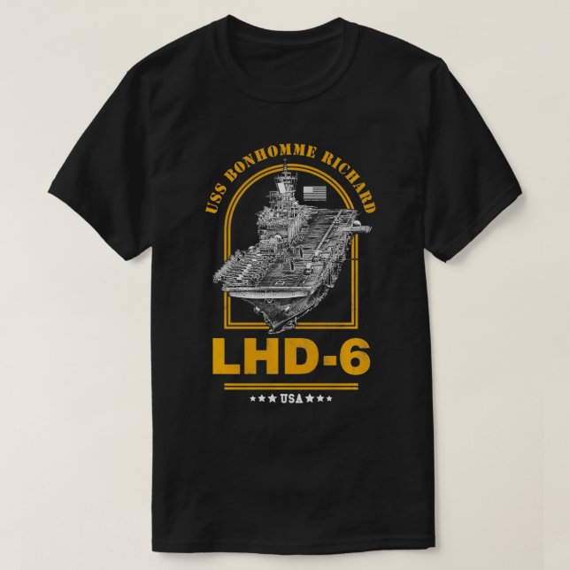 LHD6 USS Bonhomme Richard T Shirt (Design framsida)