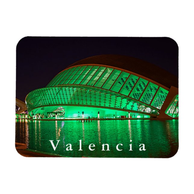 l'Hemisfèric på kvällen. Magnet (Horisontell)