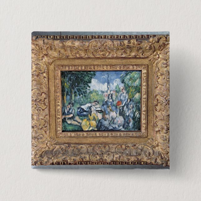 L'herbe för Paul Cezanne | Dejeunersur, 1876-77 Knapp (Framsida)