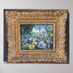 L'herbe för Paul Cezanne Dejeunersur, 1876-77 Poster