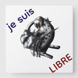 l'horloge  de la liberté fyrkantig klocka