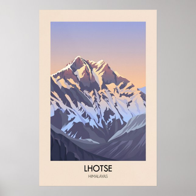 Lhotse Berg Himalaya Affisch (Framsidan)