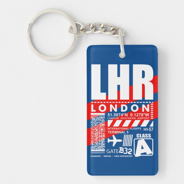 LHR London Airport Nyckelring (Framsidan)