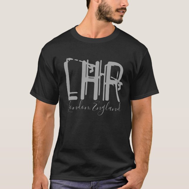 LHR London Heathrow Airport T Shirt (Framsida)