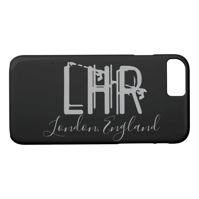 LHR London Heathrow Airport Typography Case-Mate iPhone Skal (Baksida (horisontal))
