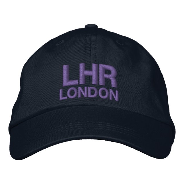 LHR London Heathrow Emroized Hat Broderad Keps (Framsida)