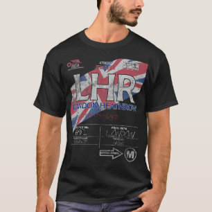 LHR London Heathrow Intl Airport Vintage Airline T Shirt
