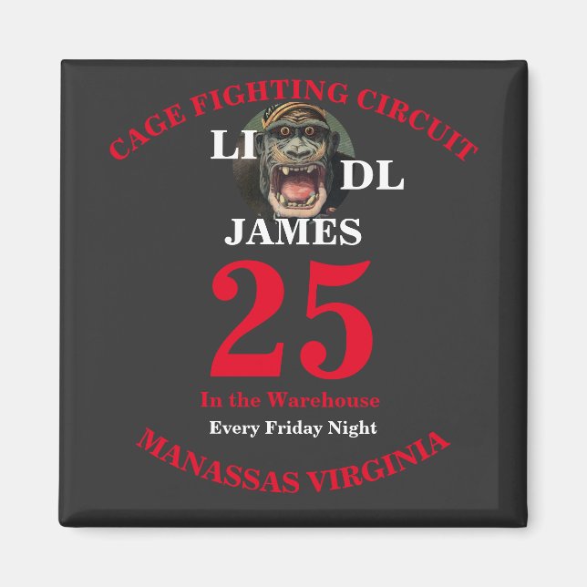 LI DL Cage Fighting Circuit i Warehouse Magnet (Framsidan)