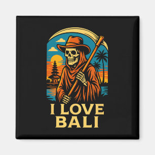 Li Indonesien Jag älskar Li Vintage Kvinnas Surfs Magnet