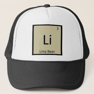 Li- Lima Bean Chemistry Periodic Bord Symbol Truckerkeps