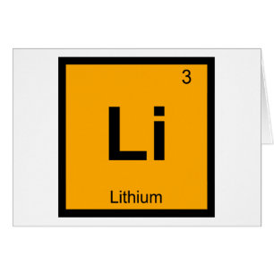 Li - Litium Kemi Periodiska Systemet Symbol Hälsningskort