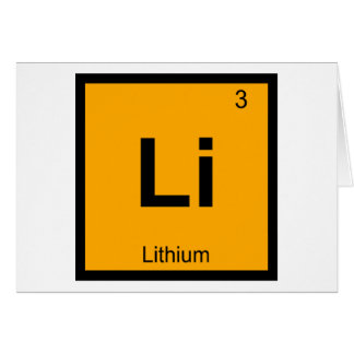 Li - Litium Kemi Periodiska Systemet Symbol Hälsningskort