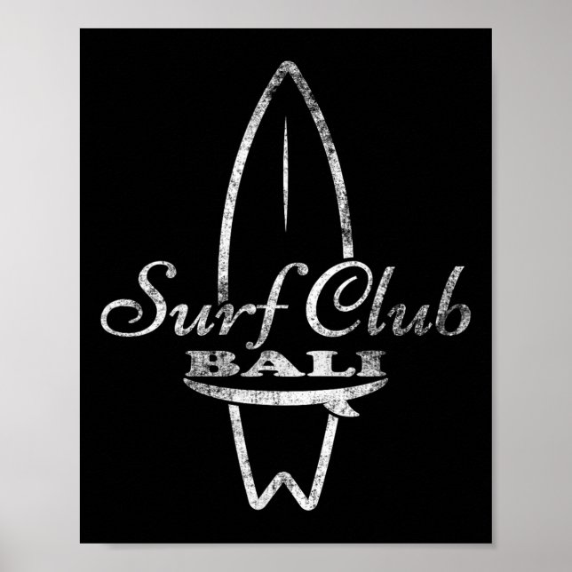 Li, Surf Club Retro Surfbräda  Poster (Framsidan)
