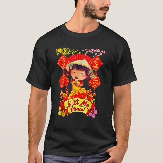 Li Xi Me Snälla Lycklig Lunar nyår 2023 Vietnam T Shirt (Framsida)