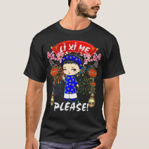 Li Xi Me, snälla, noj Kid vietnamesisk Lunar New T Shirt