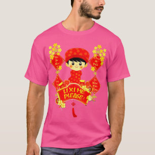 Li Xi Me Snälla vietnamesisk rödspätta Ao Dai Boy  T Shirt