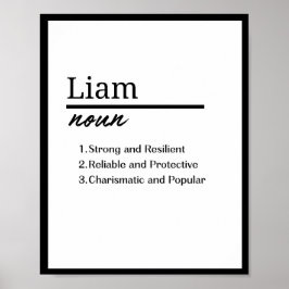 Liam, Boy Personlig Namn Definition Poster
